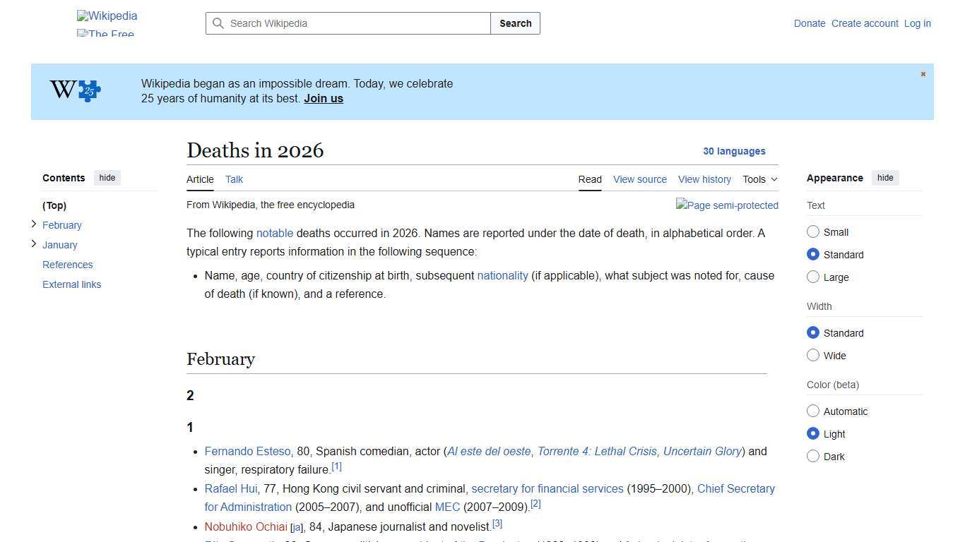 Deaths in 2026 - Wikipedia